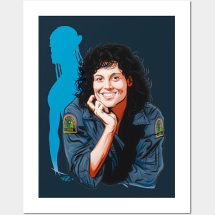 Sigourney Weaver - An illustration by Paul Cemmick Posters and Art